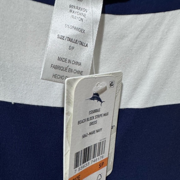 NWT Tommy Bahama Blue and White Sleeveless Maxi Dress - Picture 10 of 10